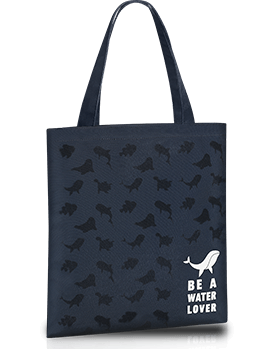 愛海洋深藍鯨魚托特包